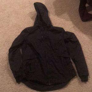 Euc Black lululemon size 12 rain coat